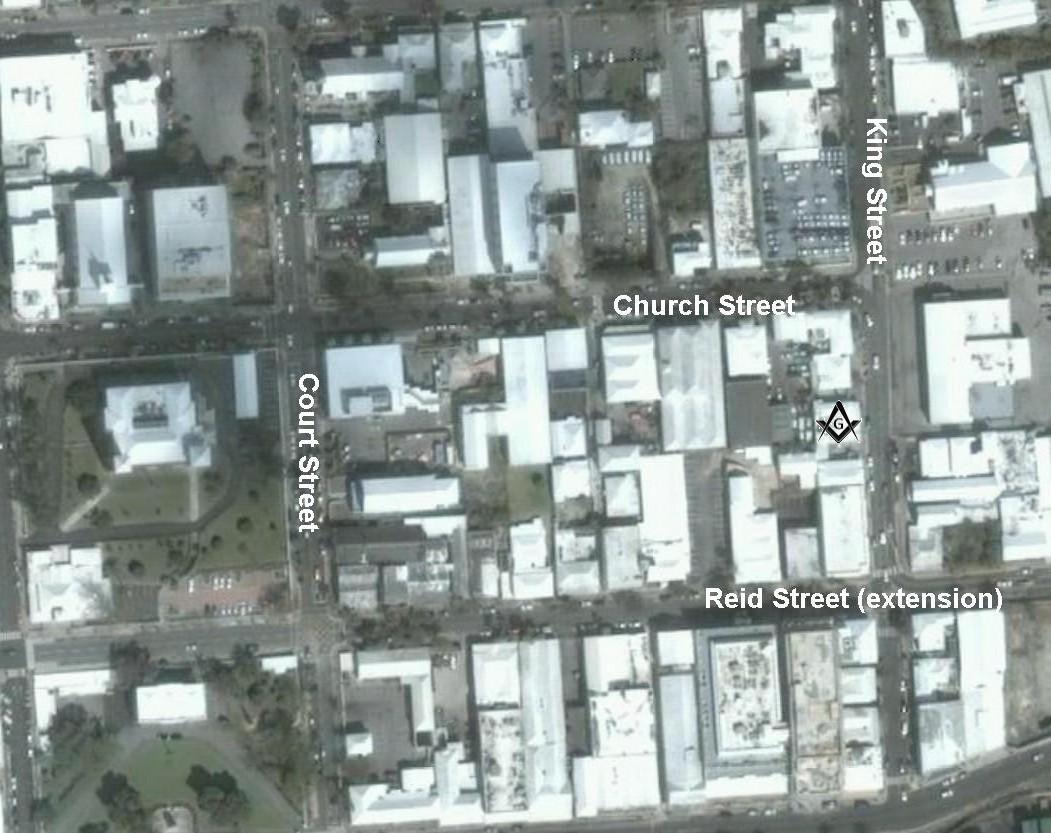 Map showing Masonic Temple, 60 King Street, Hamilton, Bermuda